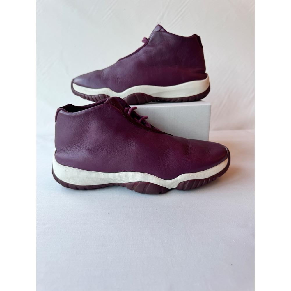 Jordan Future Bordeaux Leather Deep Purple Sneakers 652141-601 Womens Size 8
